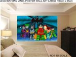 LEGO BATMAN ROBIN JOKER WALL ART 100cm wide childrens bedroom wall art stickers.