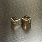 Set of 2 Brass AKO Dice - Unique Dice