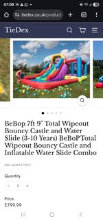 Bouncy Castle  And Water Slide Massive