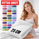 Extra Deep Fitted Sheet 25CM Ultra Soft Bed Sheets Single Double King OR Pillows