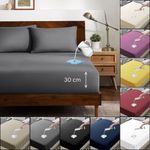 Waterproof Fitted Sheet Extra deep Mattress Cover Protector Double Bed Sheets