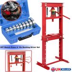 20T Workshop Press Machines Hydraulic Bench Press & 10x Wheel Bearing Bush Seal