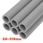 20-315mm Grey PVC Round Tube / Pipe Solvent Weld Length 2cm 5cm 8cm 10cm ~ 50cm