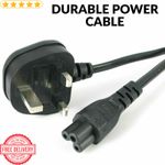 MAINS POWER LEAD 3-PIN PLUG C5 IEC CLOVER LEAFCABLE FOR LAPTOP TV PC 1, 2 3M Lot