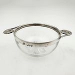 VICTORIAN HUKIN & HEATH STERLING SILVER MOUNTED BON BON DISH LONDON 1894