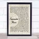 Supermarket Flowers Quote Song Lyric Print
