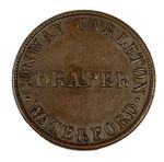Scarce 1846 Ireland Waterford farthing token Conway Carleton draper - W# 6820 S