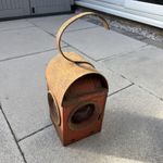 Vintage PRESS Railway 3 Lens Red Signal Lamp/Lantern Paraffin Oil Burner