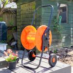 Large Capacity Wheeled Hose Cart Reel,Up To 50m of Garden Hose UK Seller