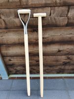 T/ D Type Replacement Spare Wood Wooden Shaft Tapered Handle Garden Fork Shovel
