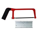 Hacksaw Frame With Mitre Box Cutting Carpenter Woodwork DIY Hand Tool Red