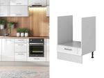 Kitchen Oven Housing Unit 600mm Single Oven Cabinet White Glos Slab Storage Ella