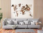 3D Wooden World Map Anniversary Gift Home Decor Wall Decor