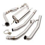 STAINLESS CAT BACK DUAL EXIT EXHAUST SYSTEM FOR HONDA CIVIC FN2 TYPE R 05-11