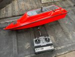 Vintage RC Fibreglass Hull Racing Boat PROJECT Large OS Max Nitro Engine.