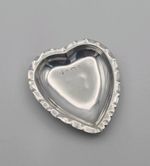 Antique Sterling Silver Heart Shaped Trinket Dish Hallmarked Birmingham 1904