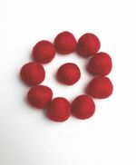 50 Red 2cm Wool Felt Balls Handmade Pom Poms Garland Crafts Kids Nursery Decor 