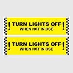 Turn Off The Lights Switch Please When Not In Use Sticker Safety Notice Sign