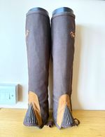 Tuffa Shetland Half Chaps Pair Suede Size CXXL 40 Brown/Black
