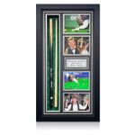 Steve Davis And Stephen Hendry Signed Snooker Cue. Framed