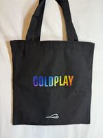 Coldplay 2025 Wembley Black Tote Bag Music Of The Spheres Official Band Merch