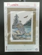 NEW Counted Cross Stitch Kit PERMIN Copenhagen "Sea Eagle" 70-2170 with Linen
