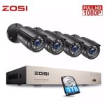 ZOSI 1080p CCTV Security Camera System 5MP Lite 8CH DVR IR Night Vision Outdoor