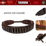 TOURBON Leather Bandoliers 12GA Ammo Belt Shotgun Cartridge Carry Pouch