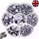 Self Adhesive Googly Eyes Wiggly Movable Doll Eyes Kids Craft DIY UK