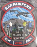 USAF Op Epic Fury RAF Fairford B-1 & B-52 Bombers Welcome To Ladder Town Patch
