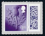 2022 £1.85 SCOTTISH BARCODED Pictorial Definitive on SBP2i from Counter Sheet