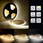 LED COB Strip Light 48V Seamless Dotless 10-50M Extra Long Continuous Lighting