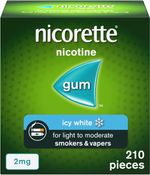 Nicorette Icy White 2mg Chewing Gum 4x210pcs | 840 Pieces Quit Smoking Aid