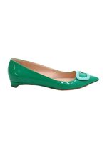 Rupert Sanderson Women's Flat Shoes UK 6.5 Green 100% Leather Ballet