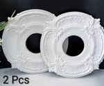 2pcs Lightweight Polyurethane Ornate Decorative Ceiling Rose Design 31 cm