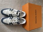 LOUIS VUITTON LV TRAINER SNEAKER NAVY BLUE / WHITE UK10 RRP£1000