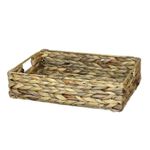 Shallow Water Hyacinth Rectangular Storage Basket Woven Gift Hamper Large Small