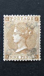 Queen Victoria GB 9d SG.86 Pl.2 Bistre MH OG Well Centered Good Perforation F