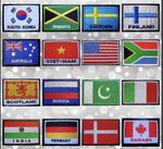 110 National Country FLAG PATCHES BADGES Iron-On Embroidered World Flags Set