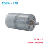 Micro Geared Motor DC 6V 12V Reduction 16-1800RPM Metal Gear Reversible 25GA310