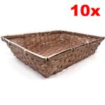 10x Wicker Basket Hamper Bamboo Gift Basket Box Christmas Display Storage Basket