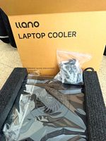 llano V11 Pro Laptop Cooling Pad, 1 Fan, RGB Lighting, USB-Powered, Black