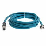 Industrial M12 4 Pin D-Code RJ45 Ethernet Cable Waterproof CAT5e for Cognex