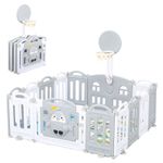 Foldable Panels Baby Playpen Plastic Kids Safety Yard for Baby and Npdxzmnnqffkf