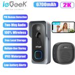ieGeek Wireless 2K Video Doorbell Camera WiFi Home door bell chime Two Way Audio