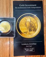 2024 Chad .999 24K Gold Coin Bald Eagle USA Bird America Fauna Wildlife WWF RARE
