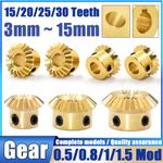 0.5/0.8/1/1.5 Module 15-30 Teeth Brass Umbrella Tooth Bevel Gear Angle Ratio 1:1
