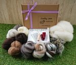 Natural 3D Animal Needle Felting Starter Kit Wool, Needles, Mat, Eyes. All Boxed