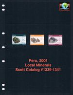 $14.75 Scott Value - 2001 PERU Minerals South America scarcer CV MNH NH UMM