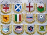 Double Sided Window Flag Pennant with Fringe Trim - Country / Truck / Tractor